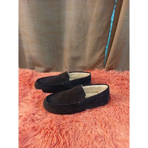 Men's Vince Gomez Leather/Suede/Faux Fur Black Slip On Loafers Size 9.5M - Picture 2 of 8